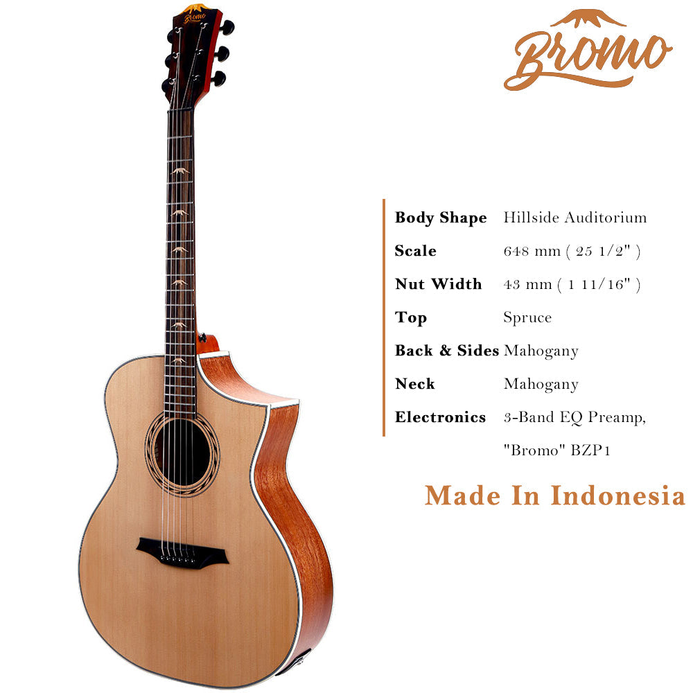Bromo BAA4CE Auditorium Semi Acoustic Guitar