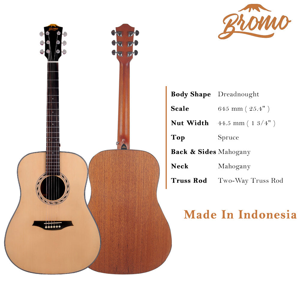 Bromo BAB1 Dreadnought Acoustic Guitar