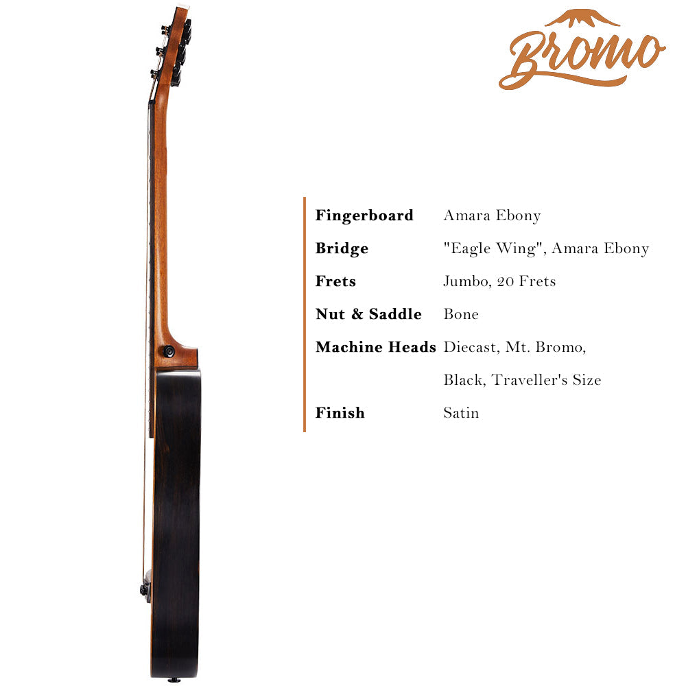 Bromo BAR3 All Solid Travel Acoustic Guitar