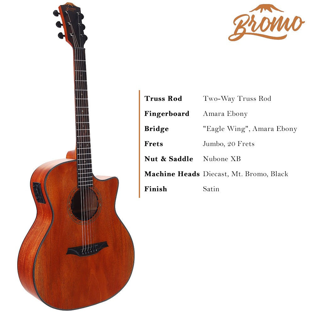 Bromo BAT2MCE Auditorium Semi Acoustic Guitar