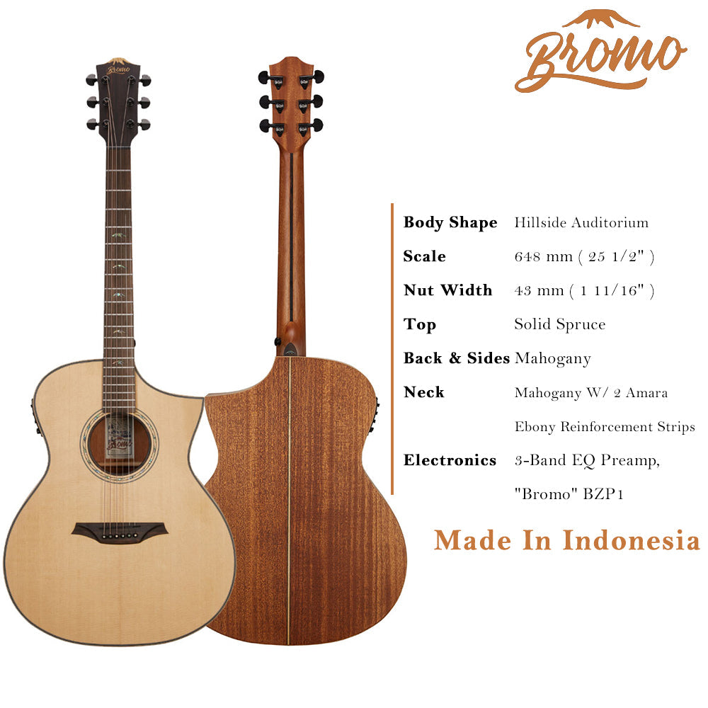 Bromo BAT4MCE Auditorium Semi Acoustic Guitar