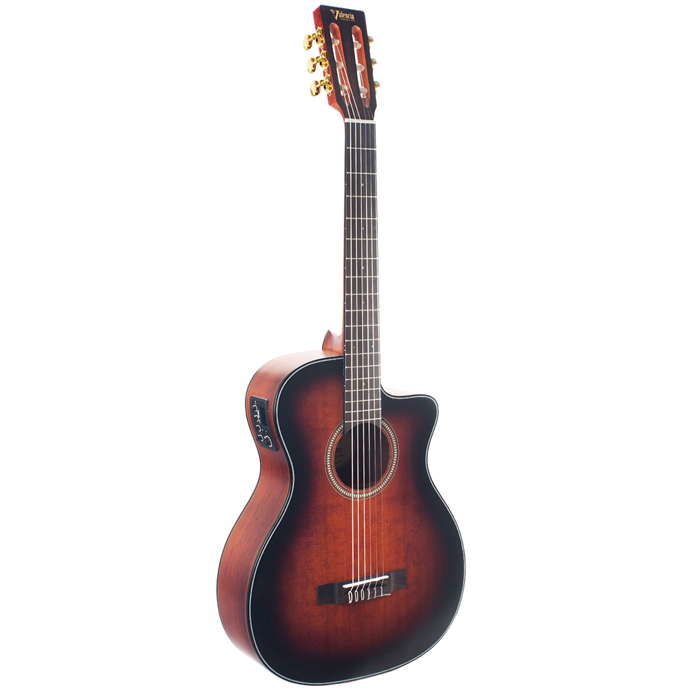 Valencia VA434CE Cutaway with Electronics Classical Guitar
