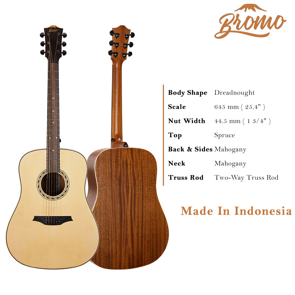 Bromo BAA1 Dreadnought Acoustic Guitar