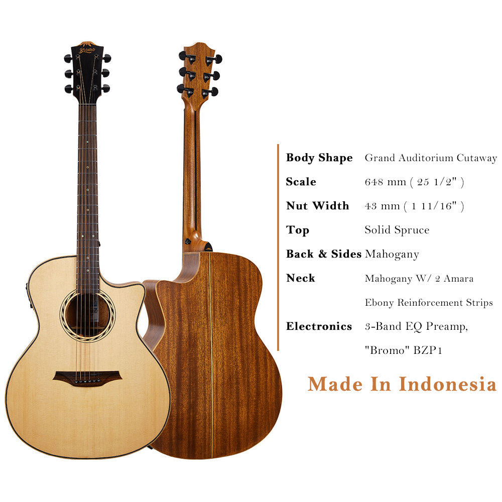 Bromo BAT2CE Auditorium Semi Acoustic Guitar