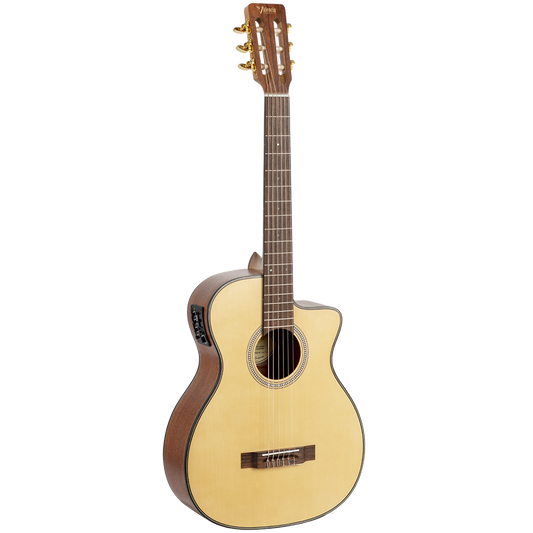 Valencia VA434CE Cutaway with Electronics Classical Guitar